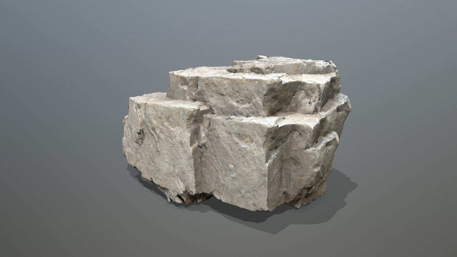 white rocks Low-poly 3D model_18