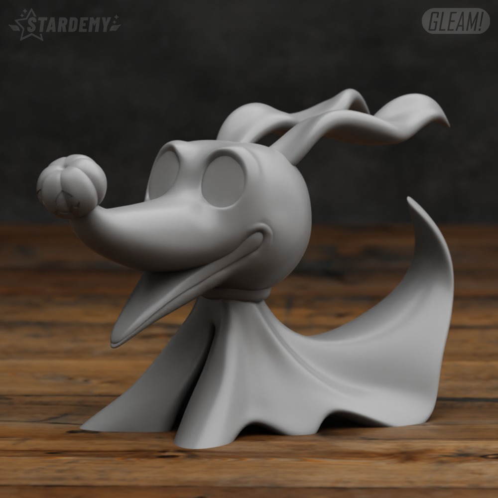 Zero Chibi Nightmare Before Christmas Ghost Dog Jack 3D print model_3