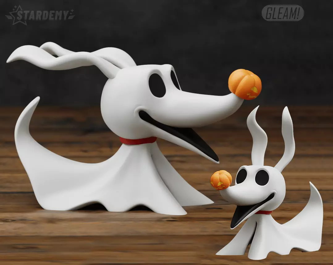 Zero Chibi Nightmare Before Christmas Ghost Dog Jack 3D print model_0