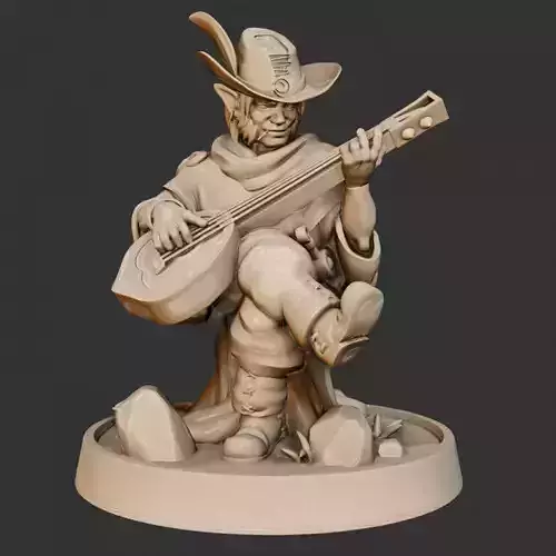 Halfling Bard Free 3D print model