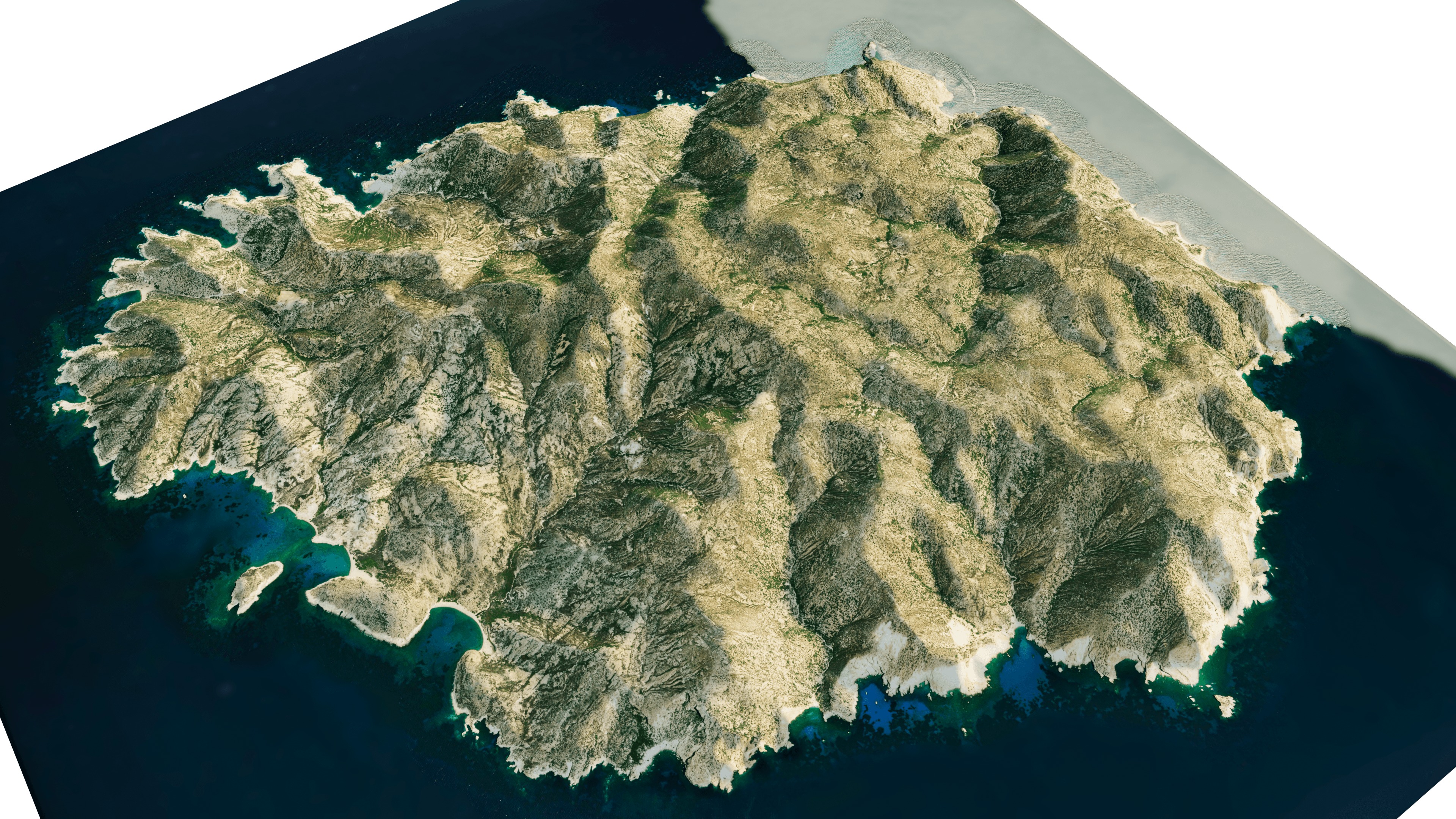 poliegos island 3d model terrain Low-poly 3D model_11