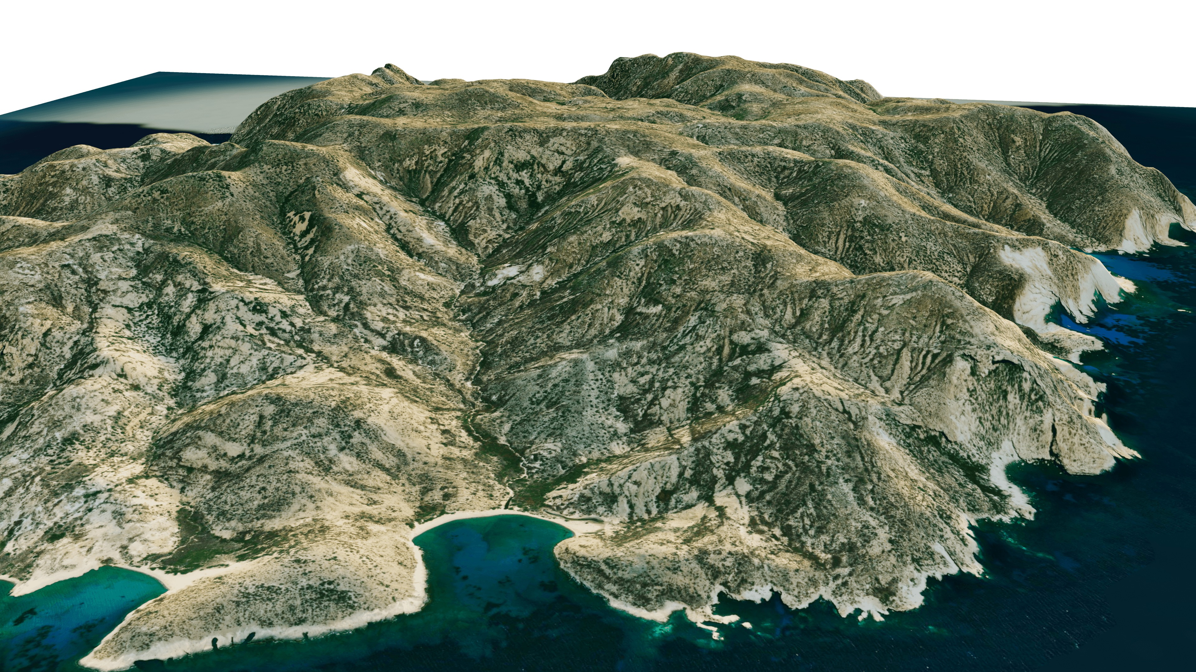 poliegos island 3d model terrain Low-poly 3D model_9