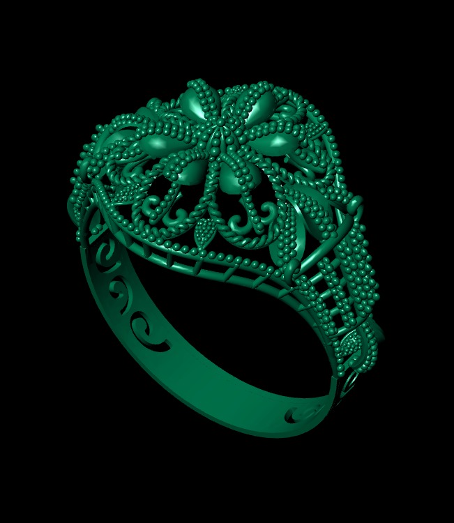 Gold Ring 14 3D print model_4