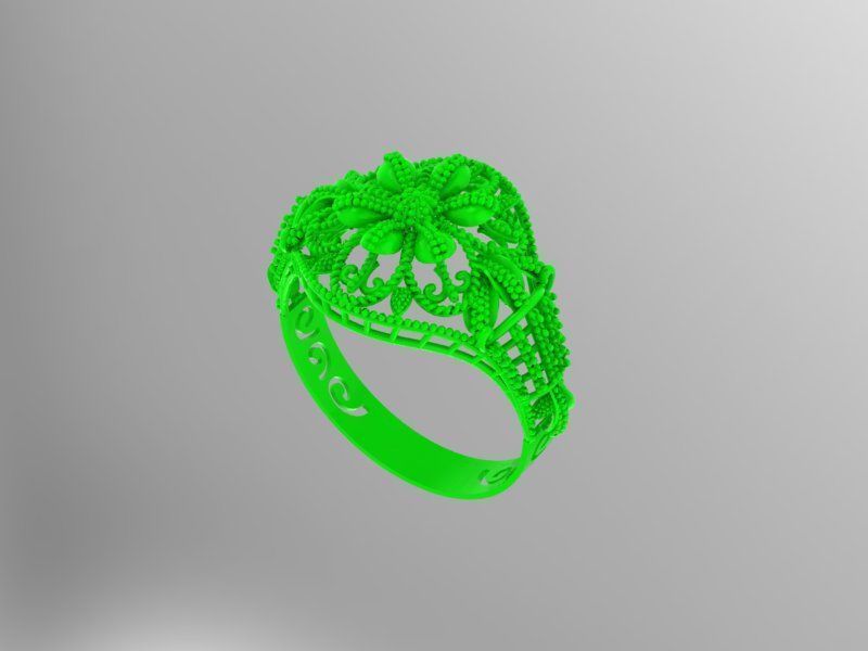 Gold Ring 14 3D print model_2