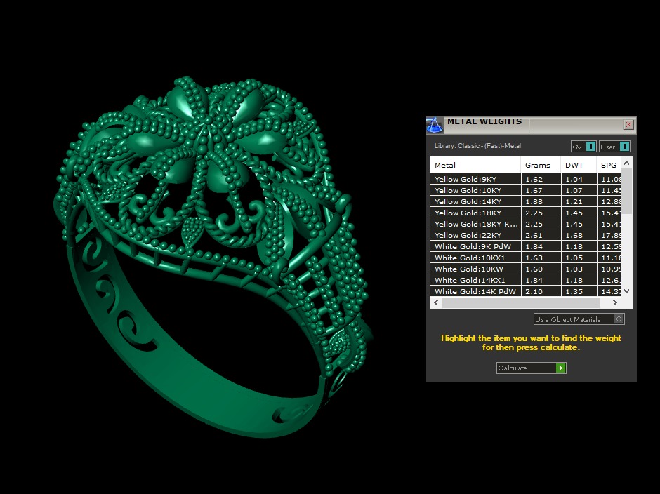 Gold Ring 14 3D print model_5