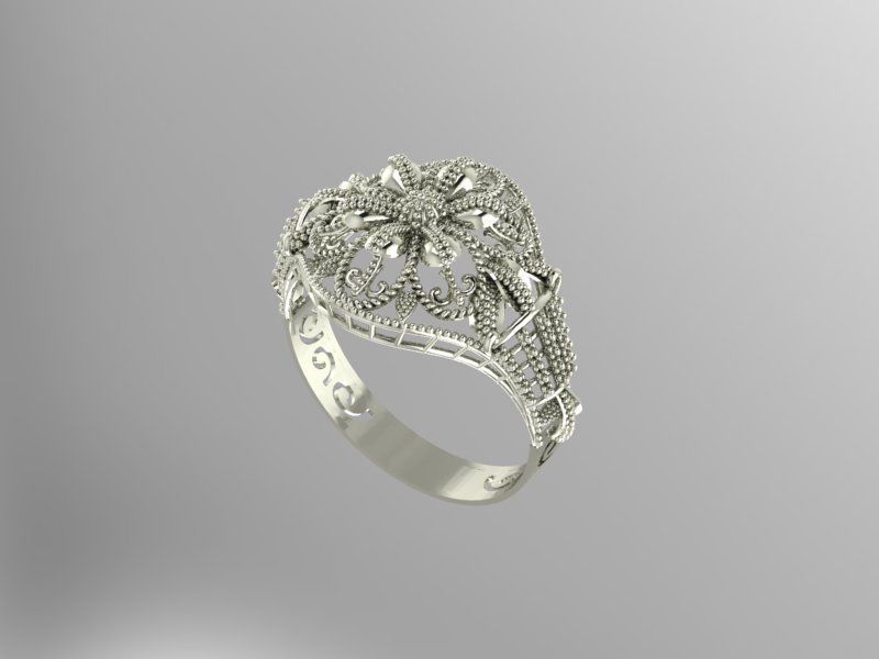 Gold Ring 14 3D print model_1