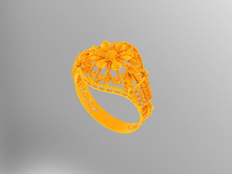 Gold Ring 14 3D print model_3