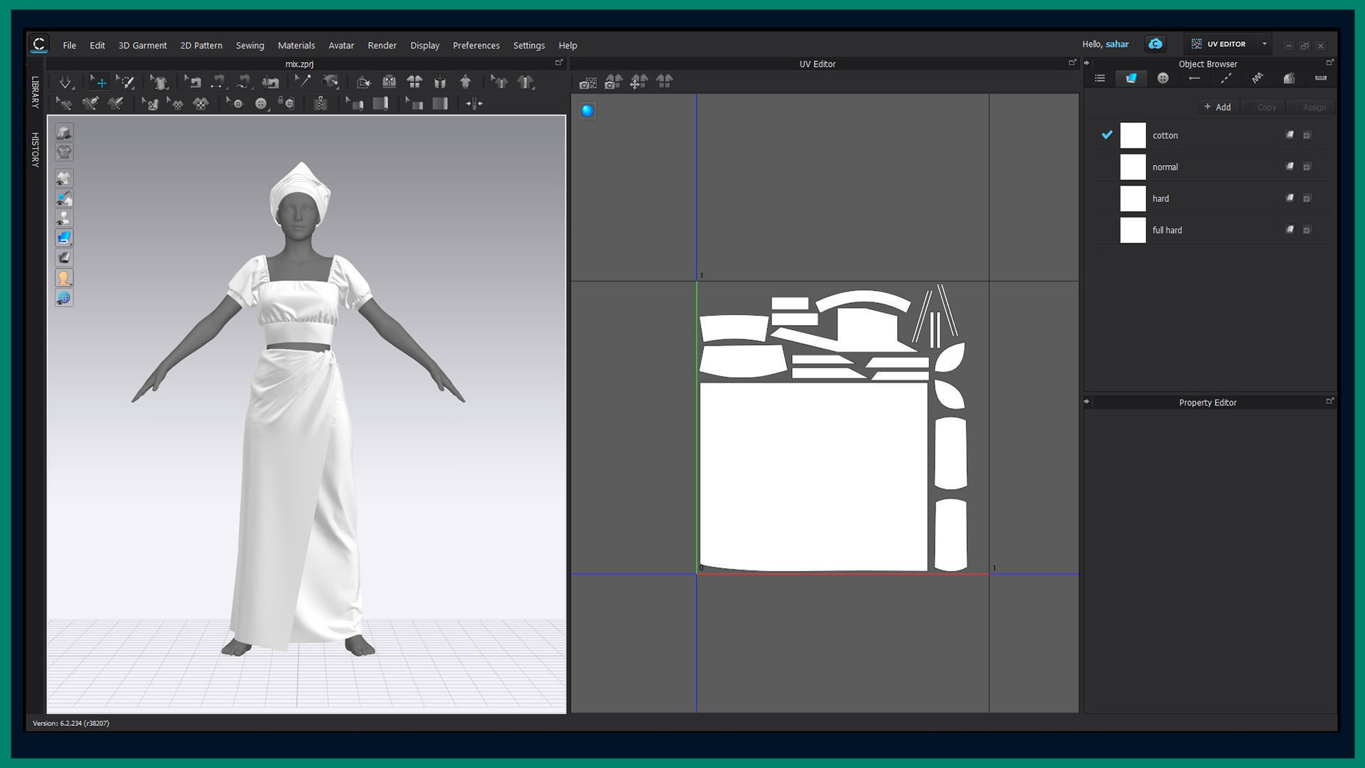 African female clothes with texture 3D model_5