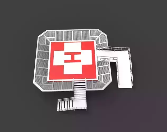   Rooftop Helipad 3D model