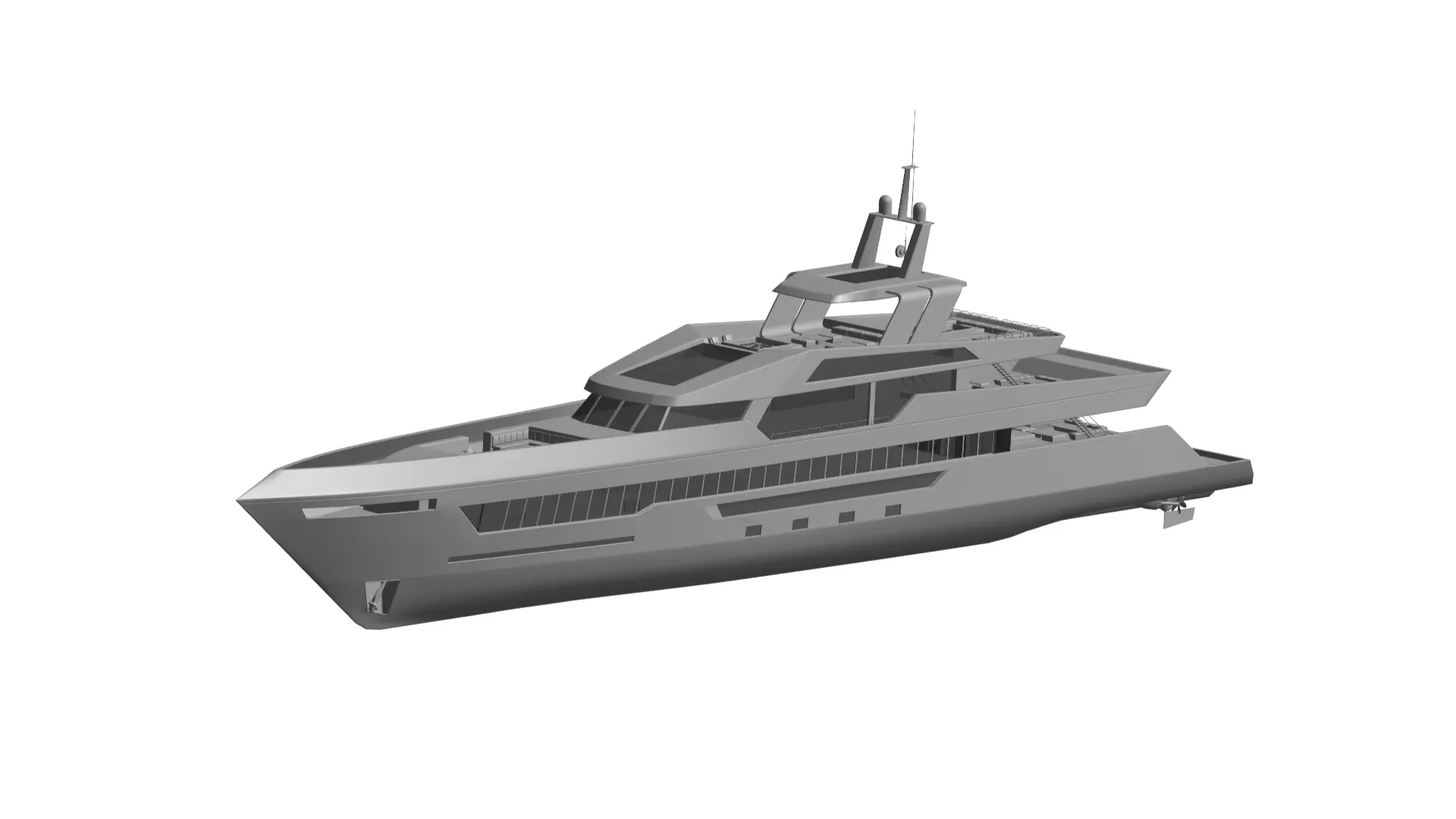 yacht 3D model_0