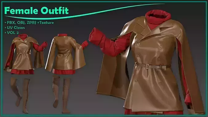 female outfit with texture