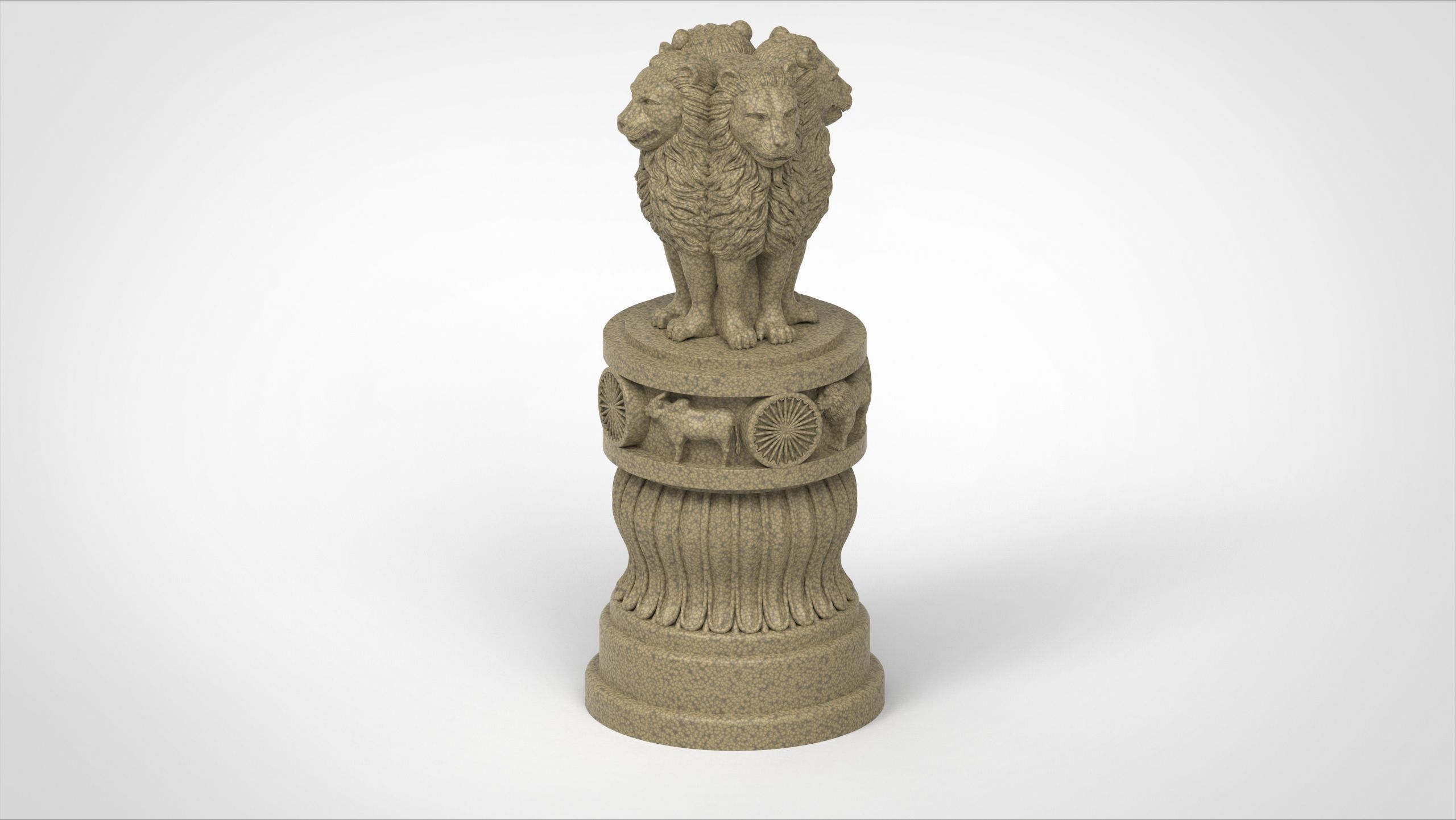 ashoka pillar 3dm printable  3D print model_1