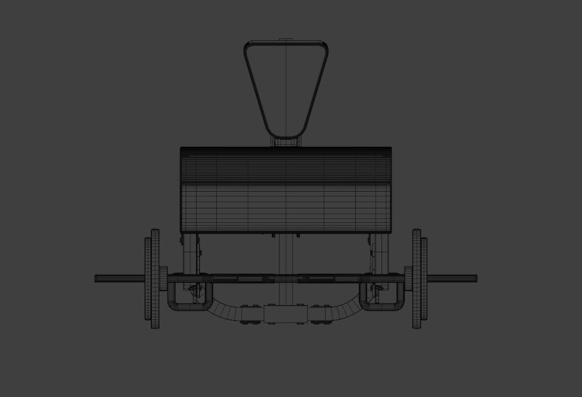 Preacher Curl Bench Low-poly 3D model_15