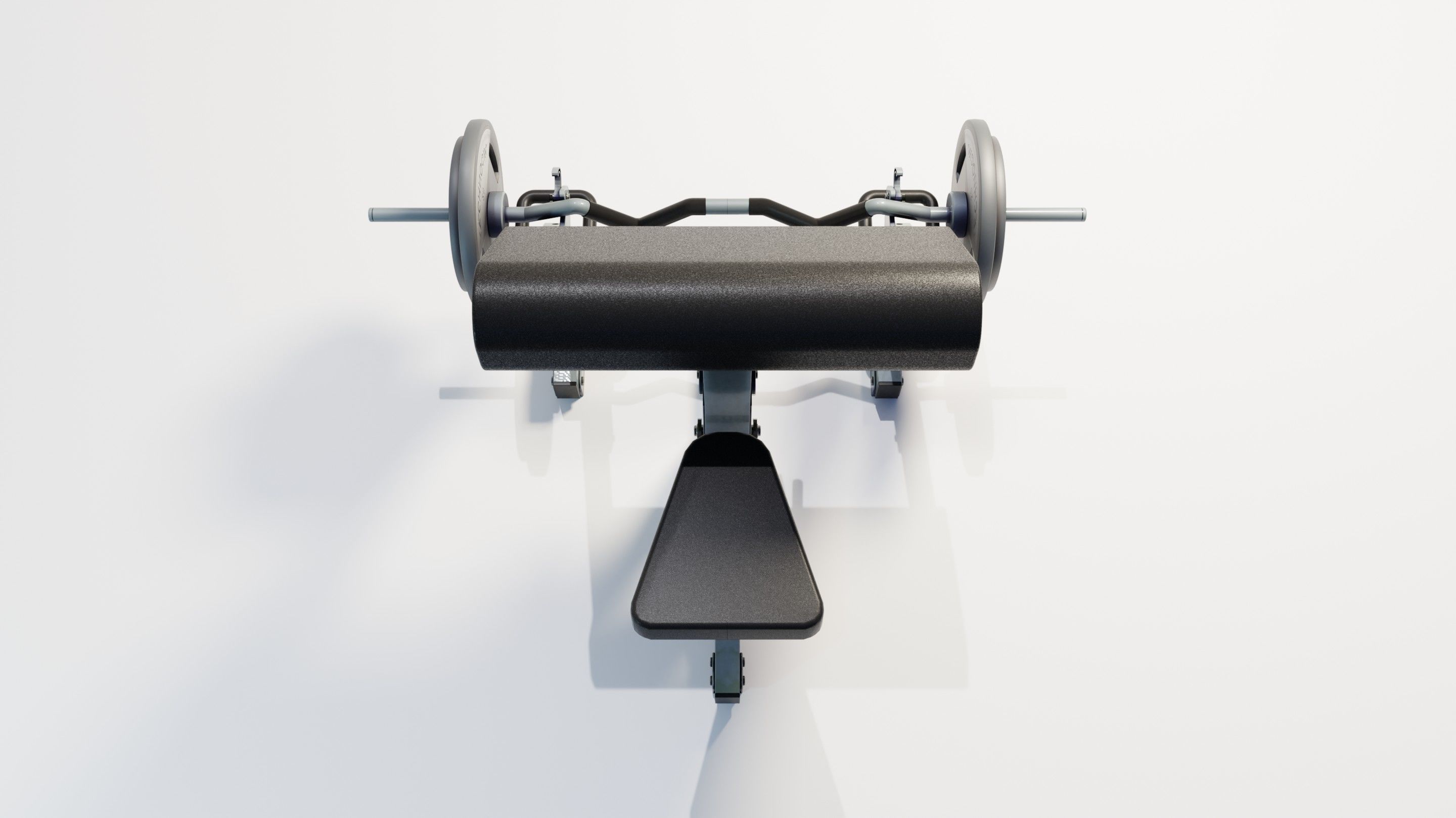Preacher Curl Bench Low-poly 3D model_10