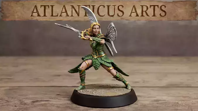 Female Fairy Ranger - Lyra Willowshade - Dual Swords