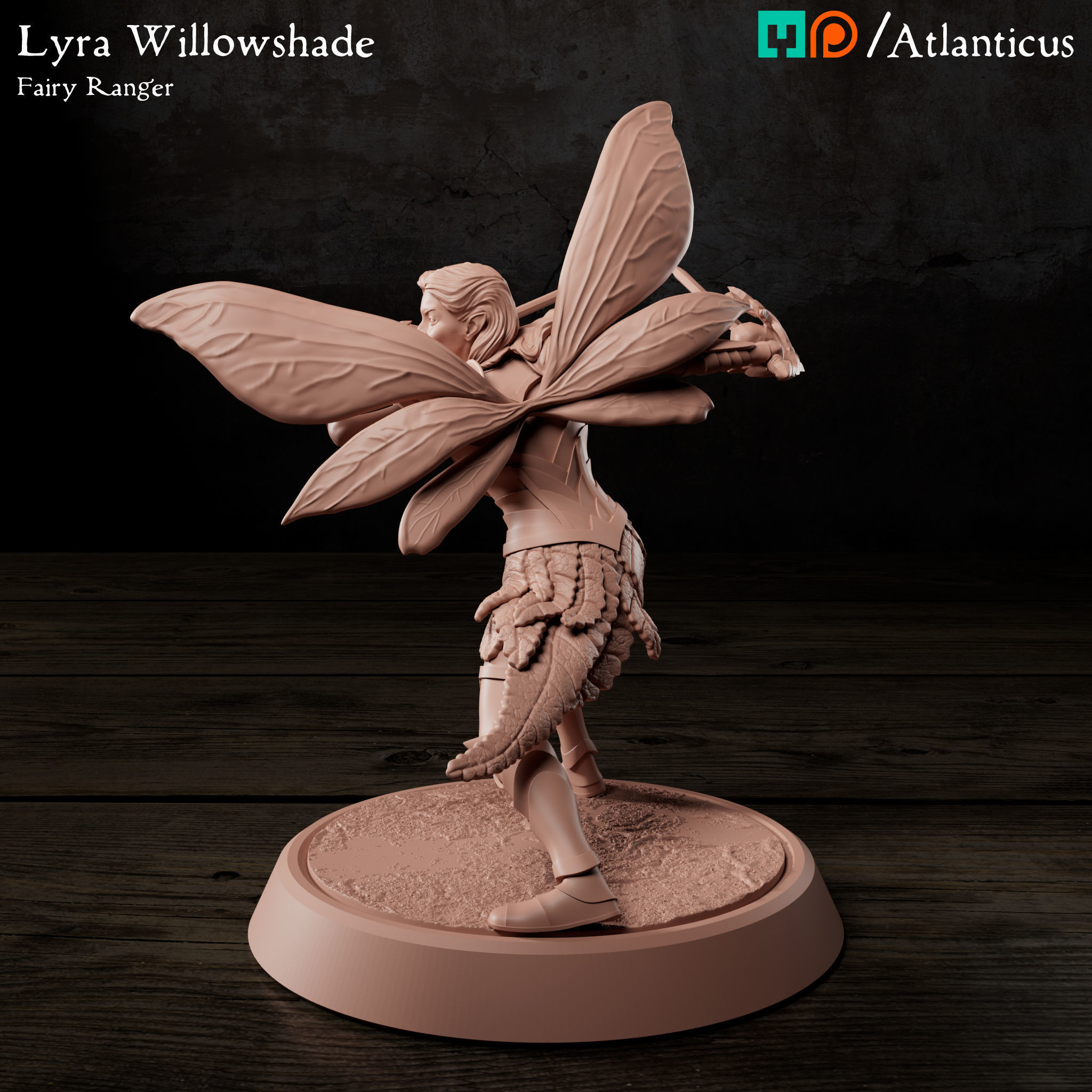 Female Fairy Ranger - Lyra Willowshade - Dual Swords 3D print model_6