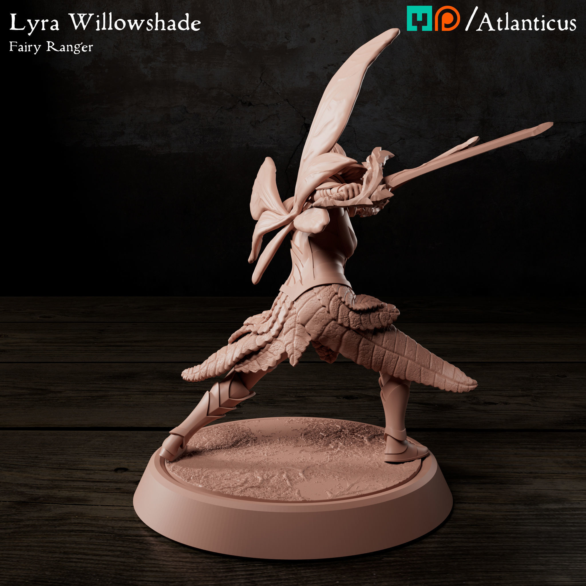 Female Fairy Ranger - Lyra Willowshade - Dual Swords 3D print model_4