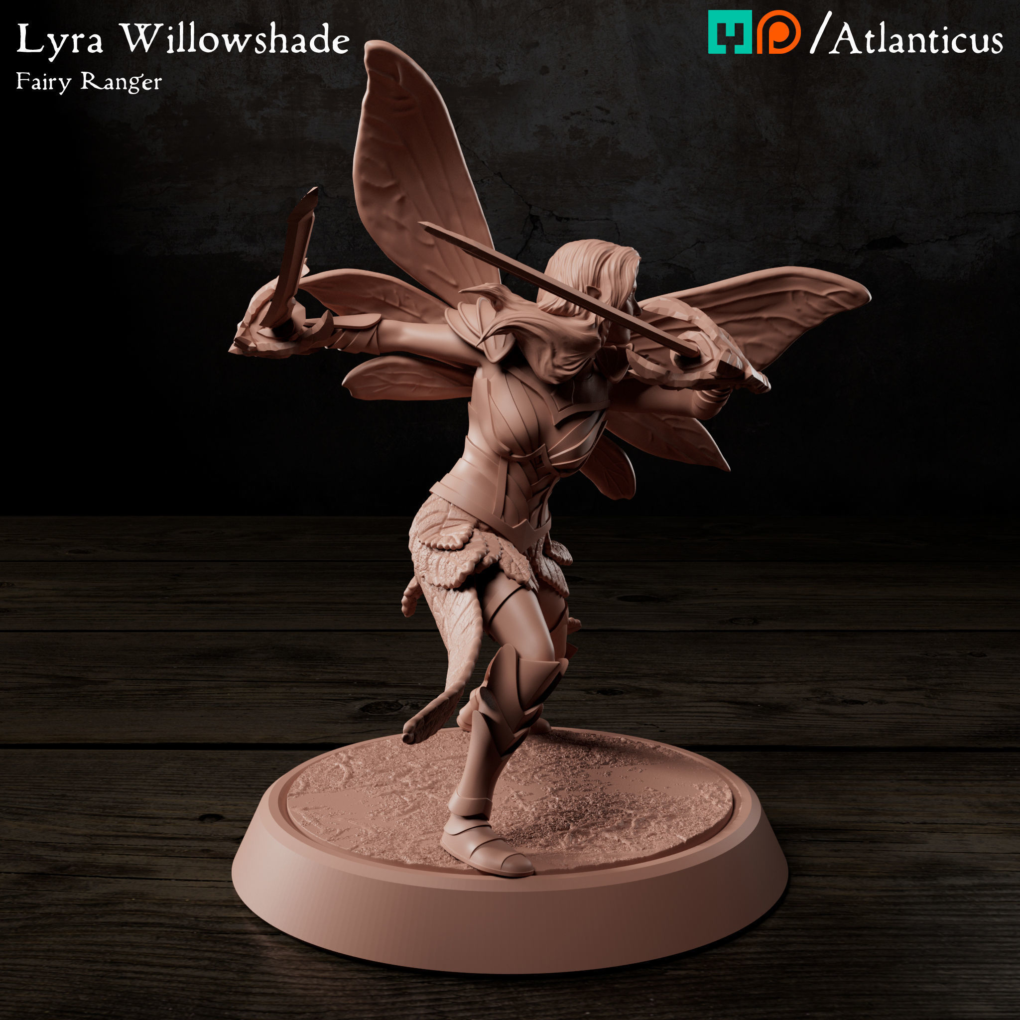 Female Fairy Ranger - Lyra Willowshade - Dual Swords 3D print model_2