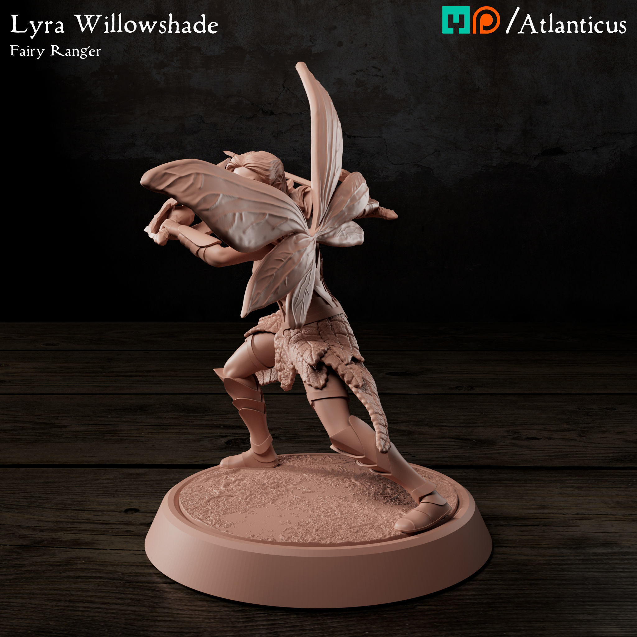 Female Fairy Ranger - Lyra Willowshade - Dual Swords 3D print model_7
