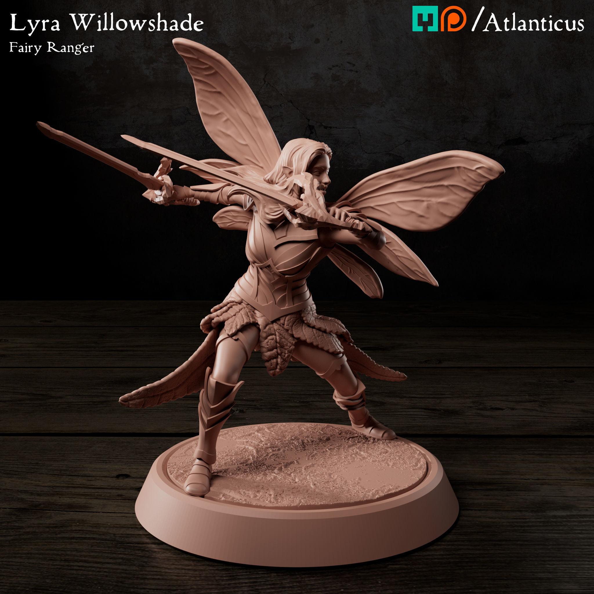 Female Fairy Ranger - Lyra Willowshade - Dual Swords 3D print model_1