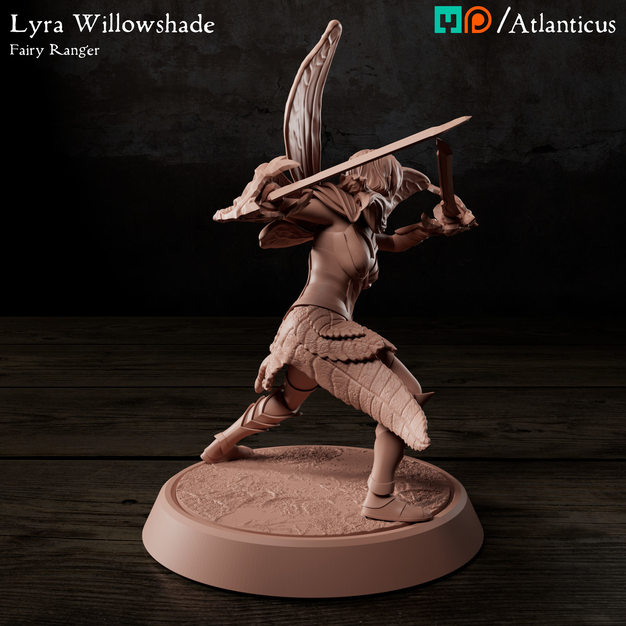 Female Fairy Ranger - Lyra Willowshade - Dual Swords 3D print model_3