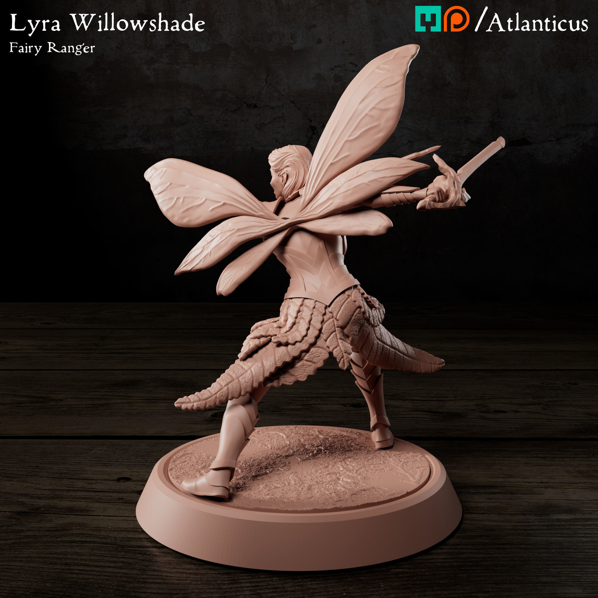 Female Fairy Ranger - Lyra Willowshade - Dual Swords 3D print model_5
