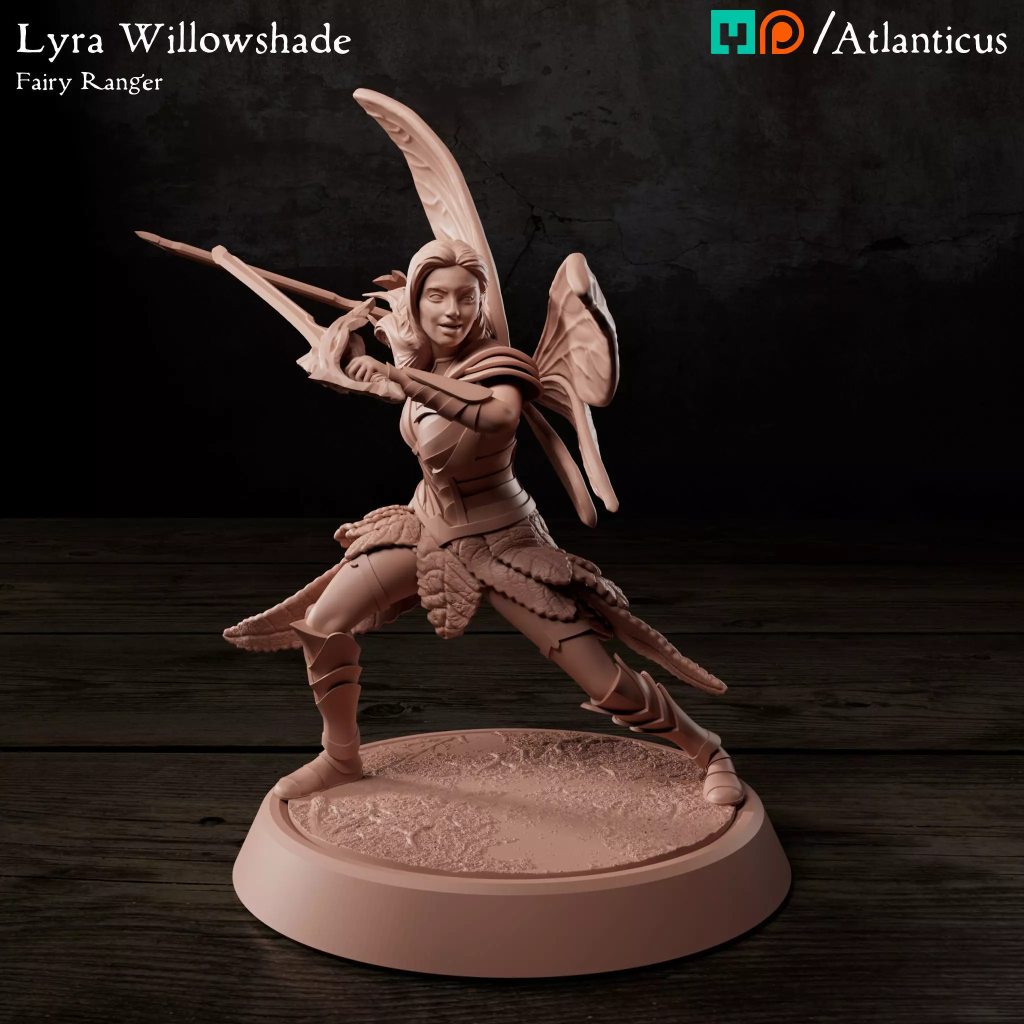 Female Fairy Ranger - Lyra Willowshade - Dual Swords 3D print model_0
