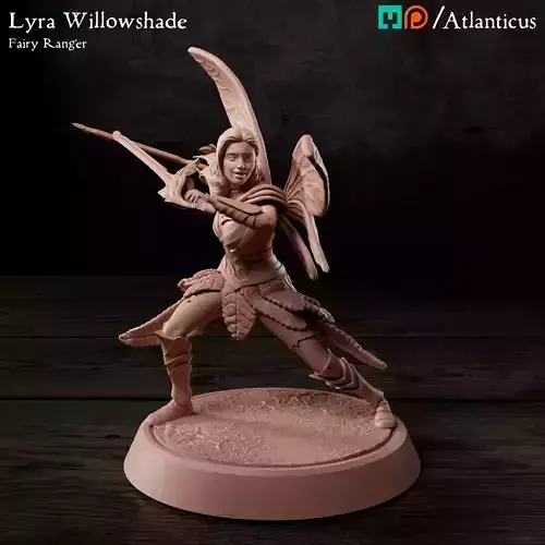 Female Fairy Ranger - Lyra Willowshade - Dual Swords 3D print model