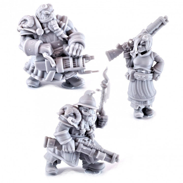 Dwarven Gunner Crew 3D print model_1