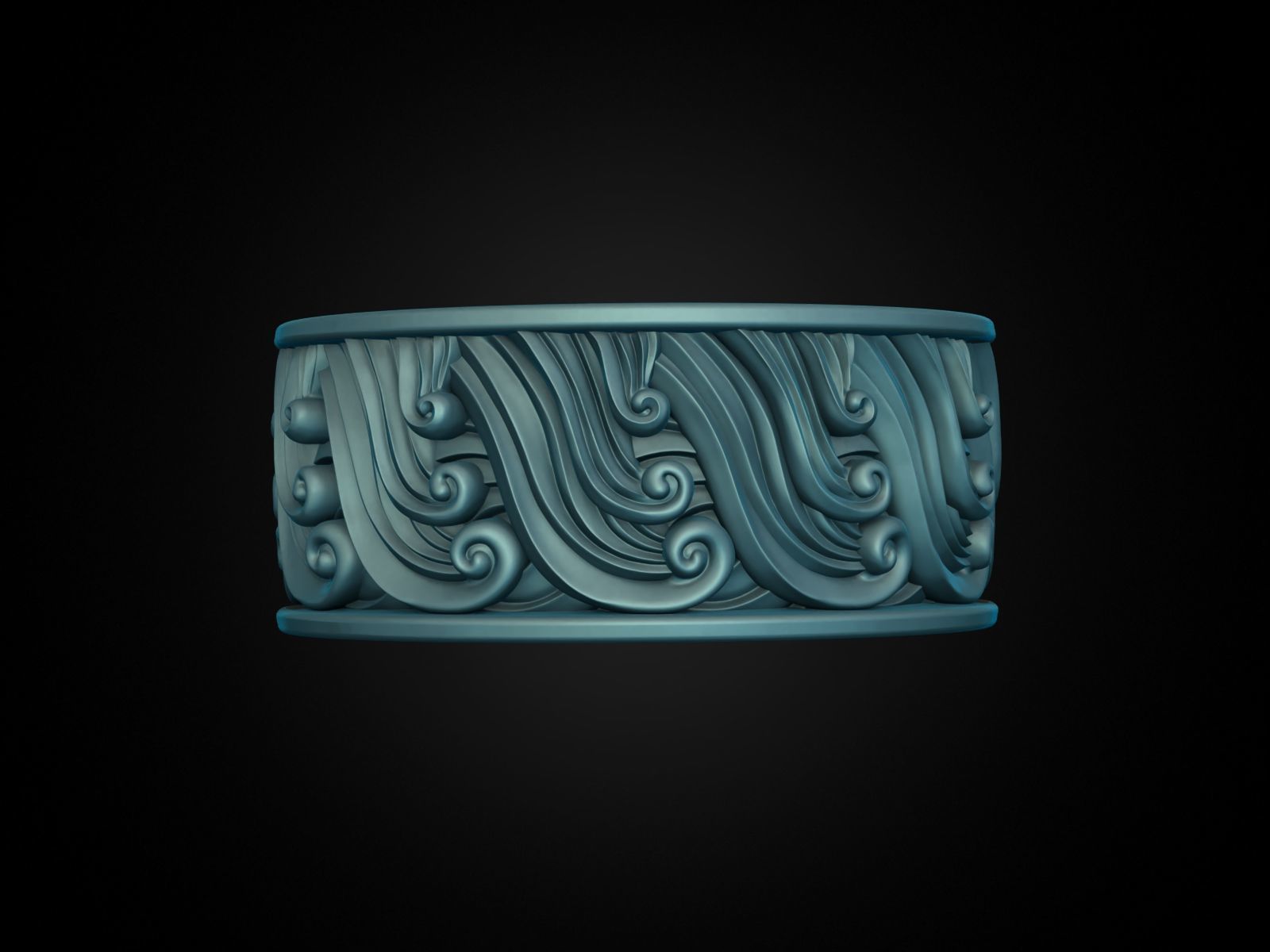Wave Ring 3D print model_8