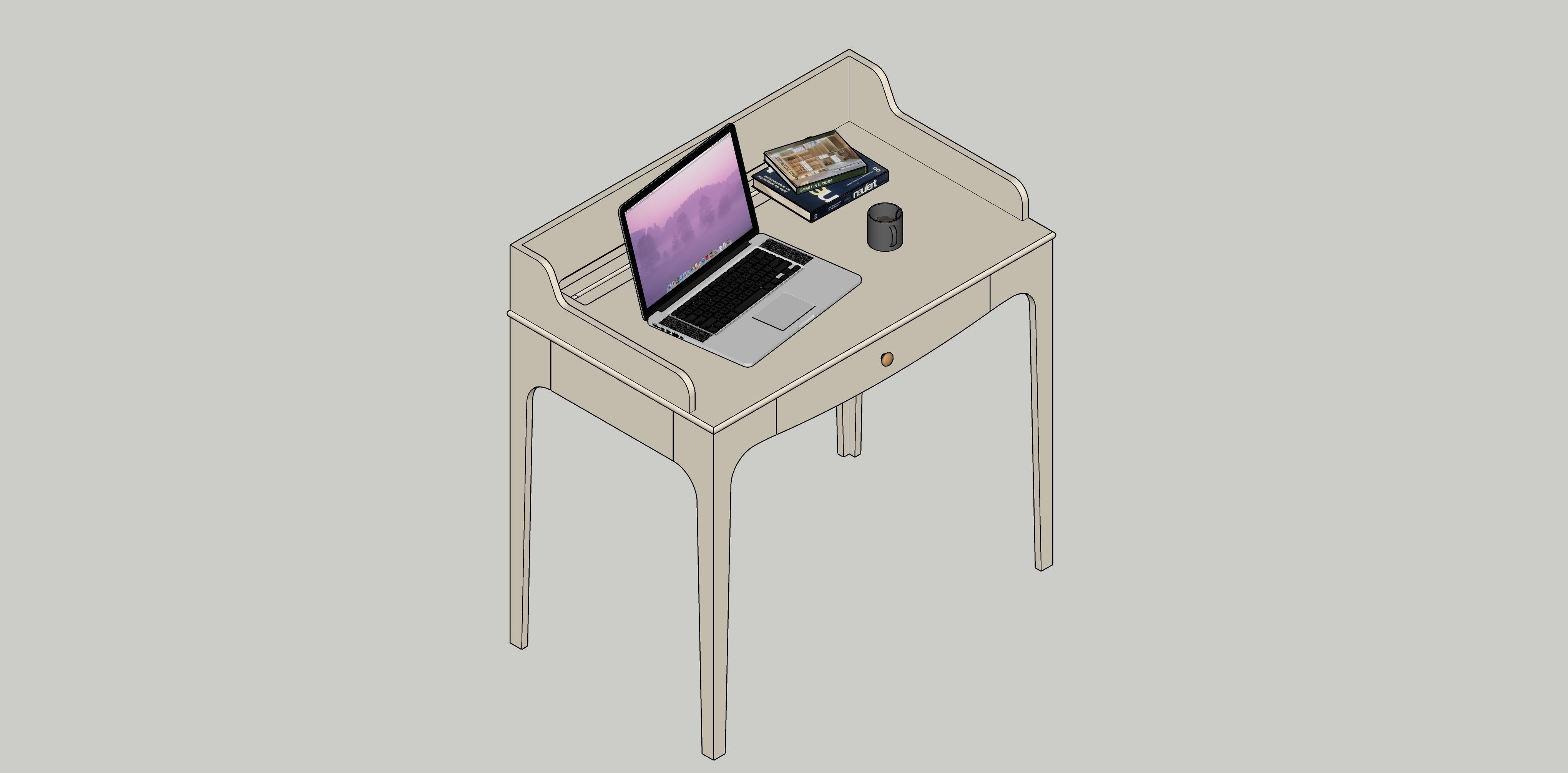 Desk IKEA LOMMARP 3D model_6