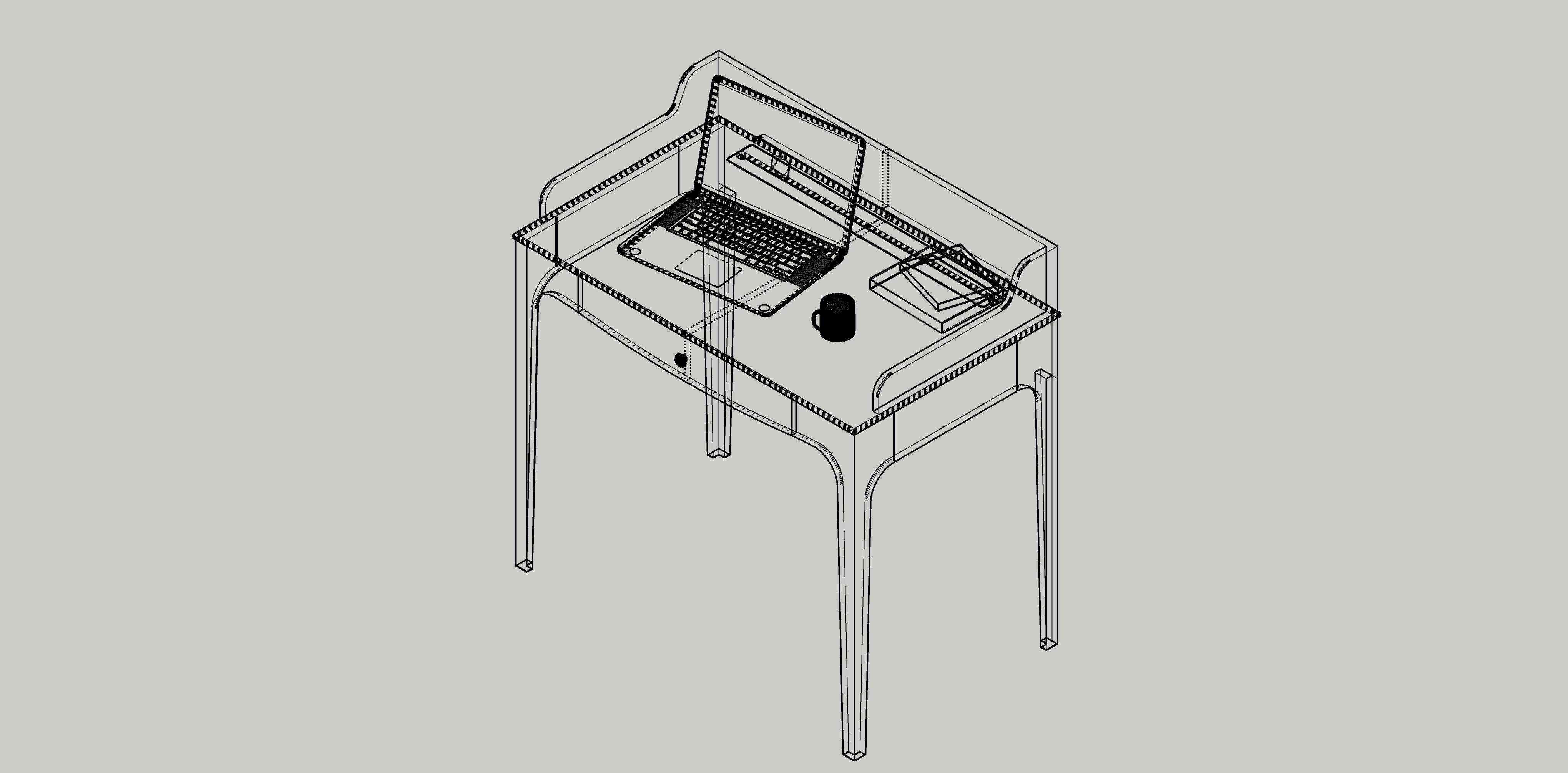 Desk IKEA LOMMARP 3D model_8
