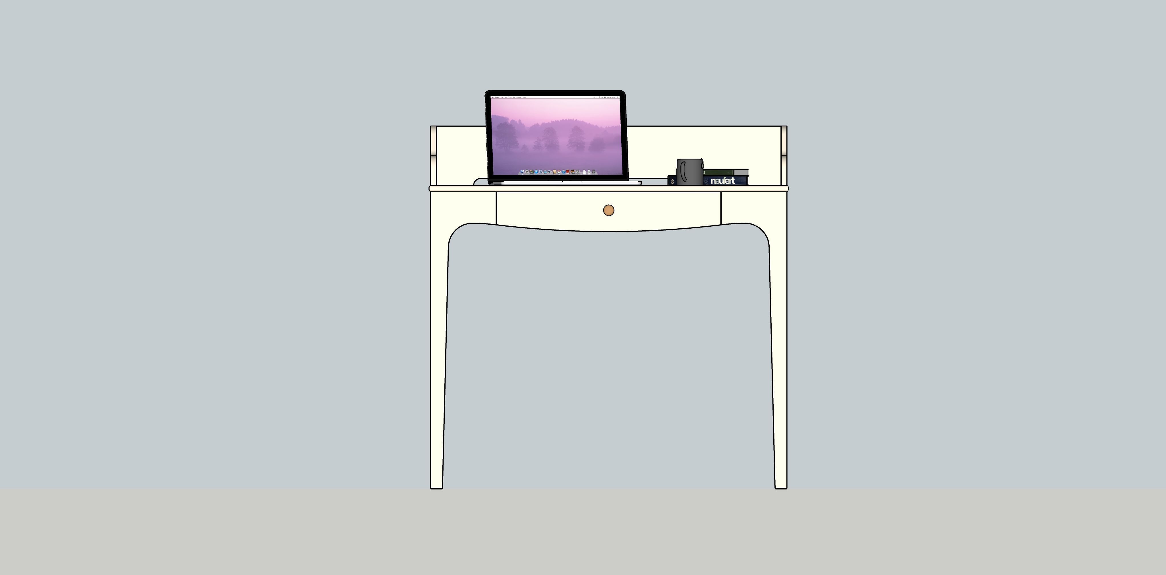 Desk IKEA LOMMARP 3D model_3