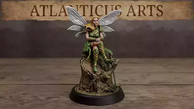 Female Fairy Ranger - Lyra Willowshade - Sitting