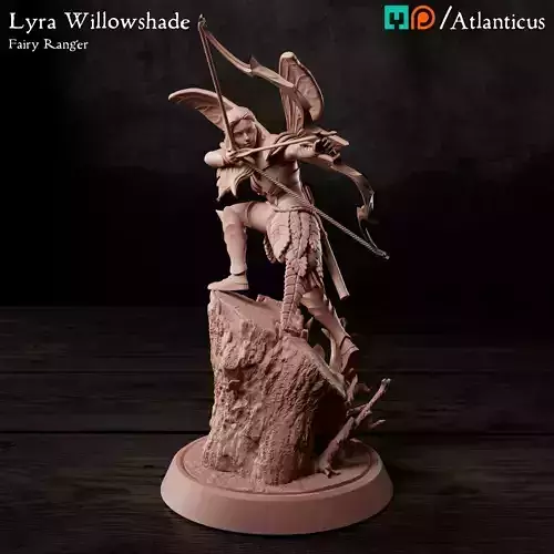 Fairy Ranger - Lyra Willowshade - Longbow Aim 140mm 3D print model