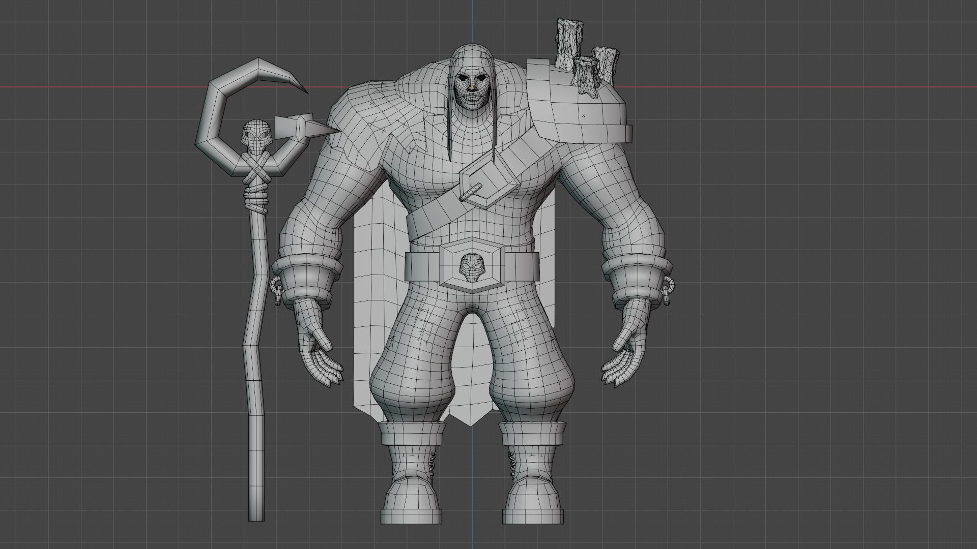 Ghoul hand-painted 3d model  Low-poly 3D model_3