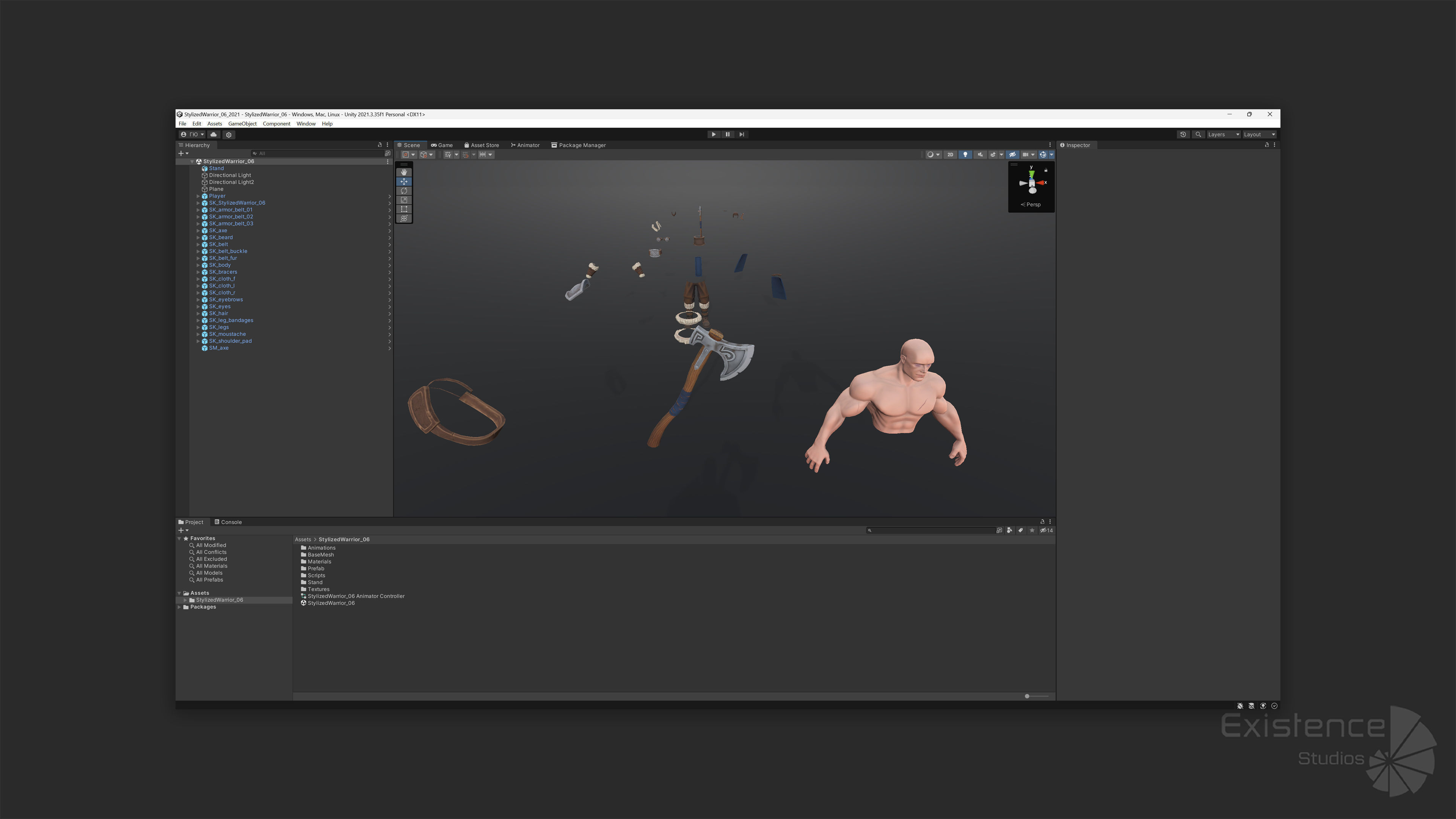 Stylized Warrior 06 - Magnus Male Fighter Fantasy - 55 Low-poly 3D model_14