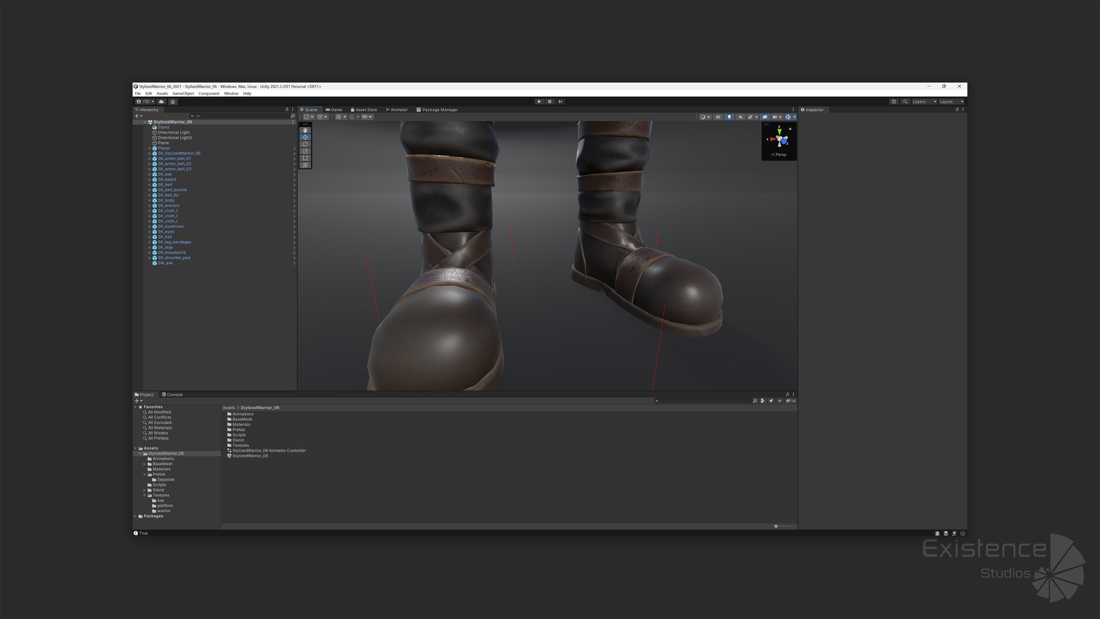 Stylized Warrior 06 - Magnus Male Fighter Fantasy - 55 Low-poly 3D model_17