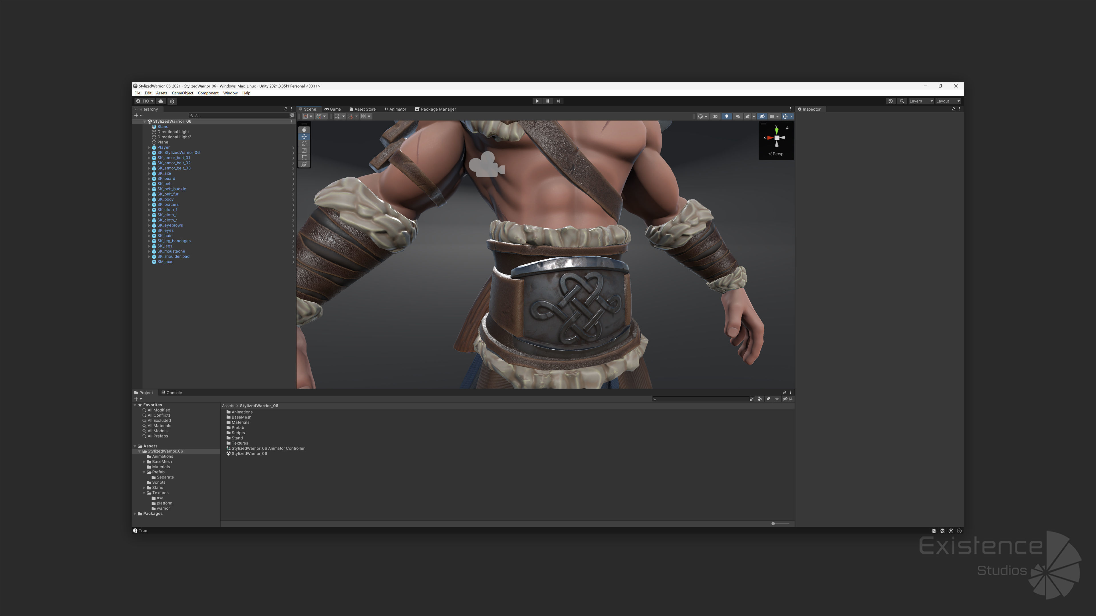 Stylized Warrior 06 - Magnus Male Fighter Fantasy - 55 Low-poly 3D model_19
