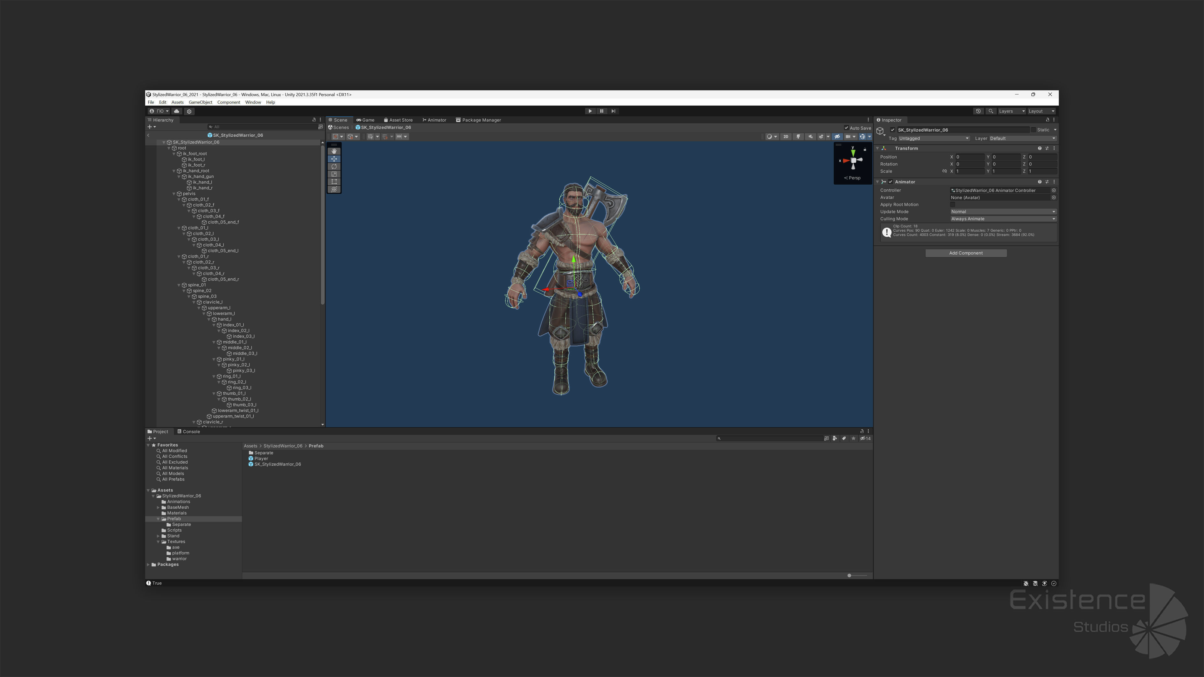 Stylized Warrior 06 - Magnus Male Fighter Fantasy - 55 Low-poly 3D model_18