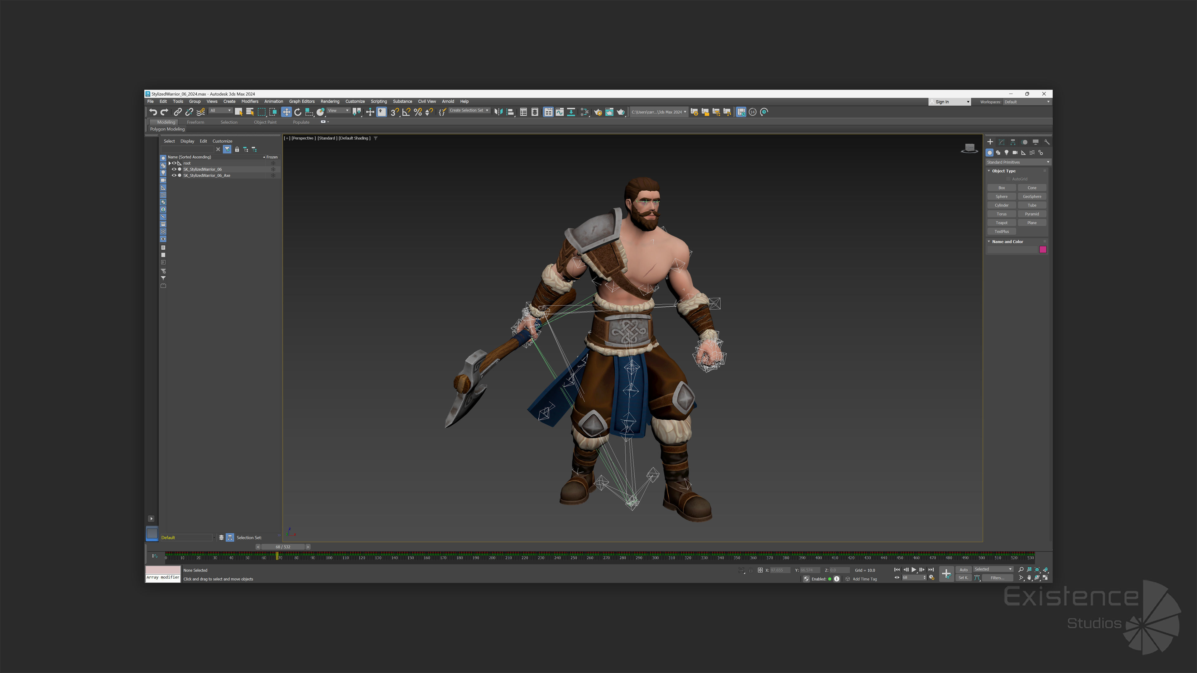 Stylized Warrior 06 - Magnus Male Fighter Fantasy - 55 Low-poly 3D model_12