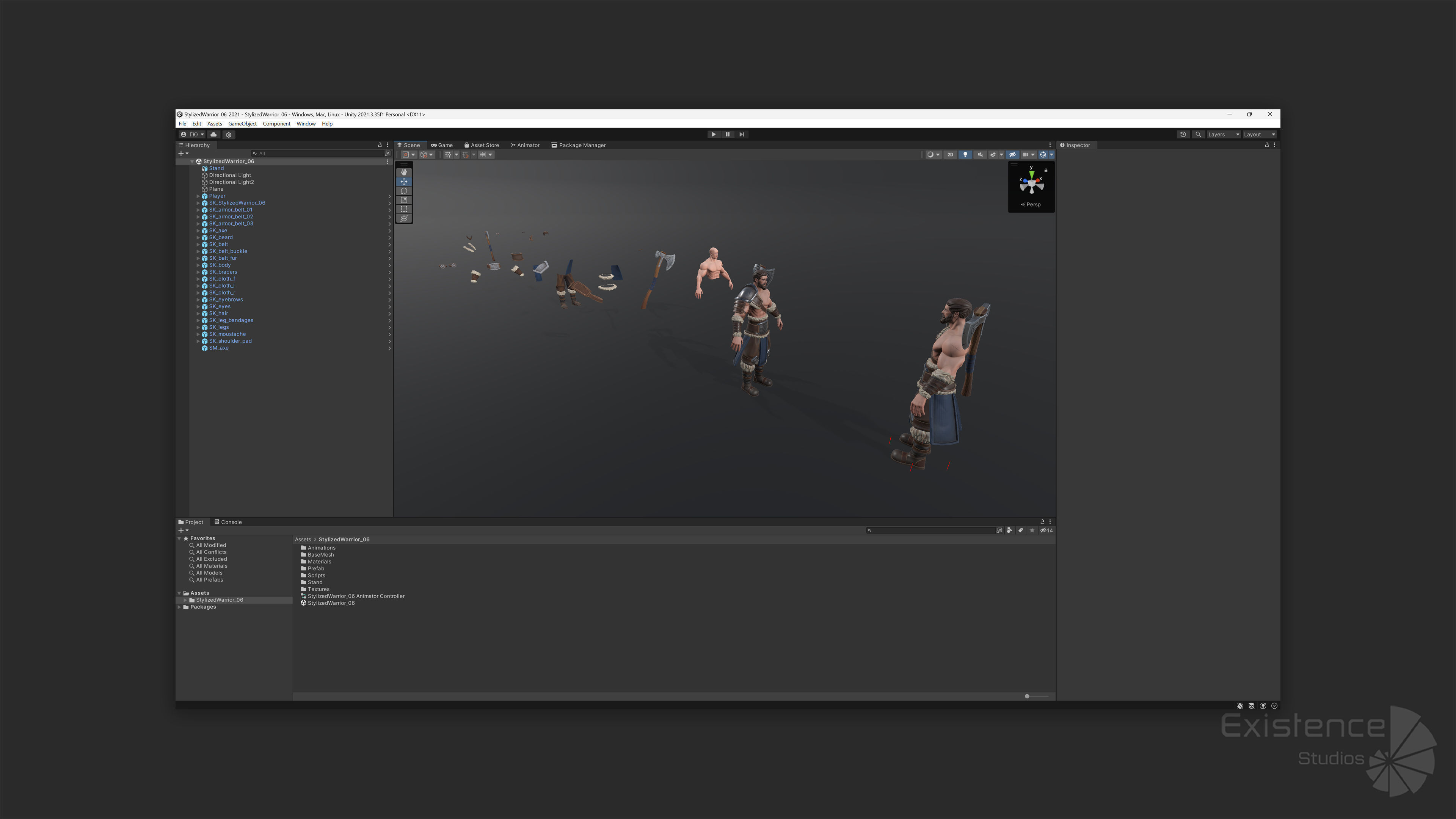 Stylized Warrior 06 - Magnus Male Fighter Fantasy - 55 Low-poly 3D model_15