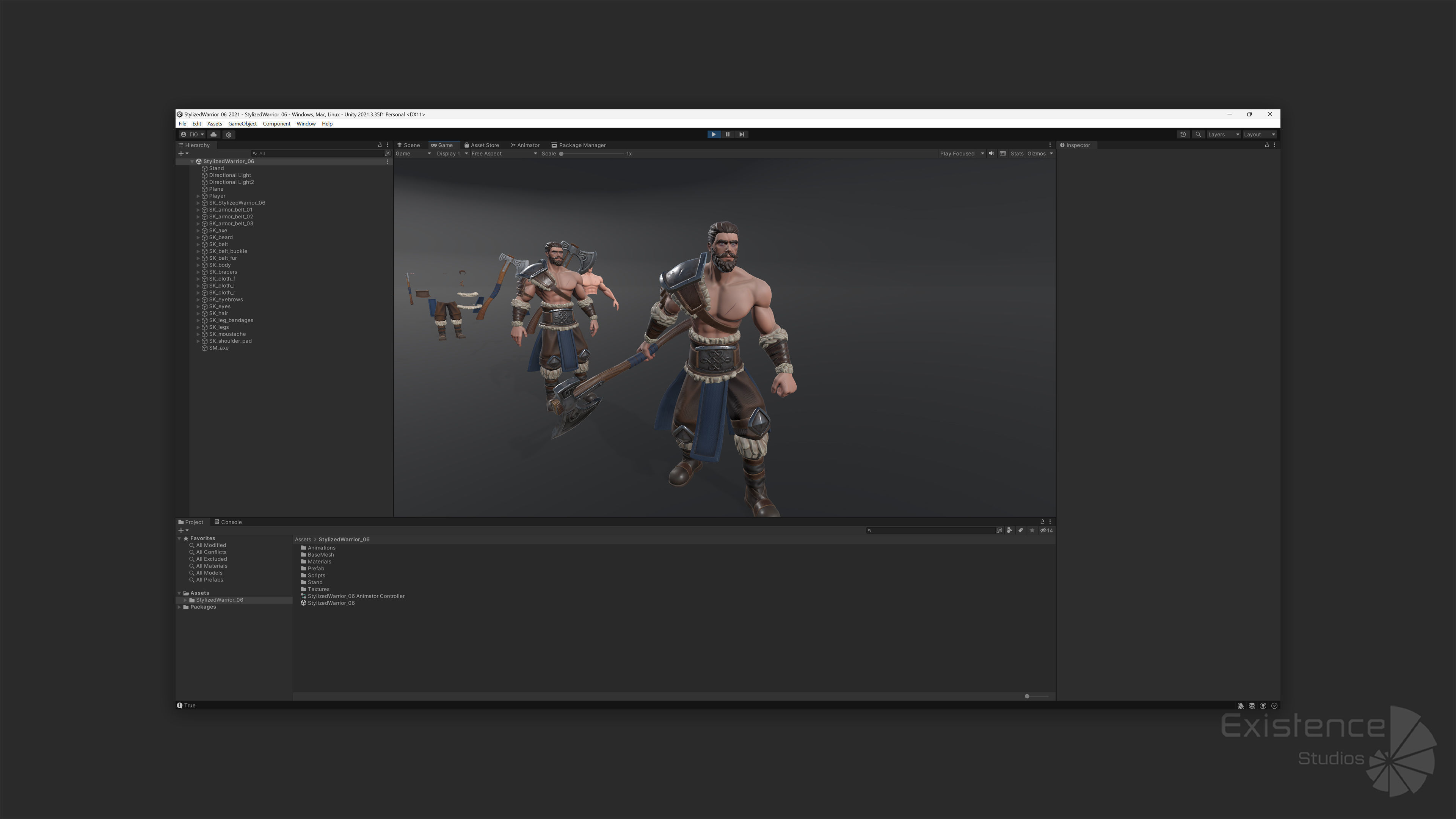 Stylized Warrior 06 - Magnus Male Fighter Fantasy - 55 Low-poly 3D model_13