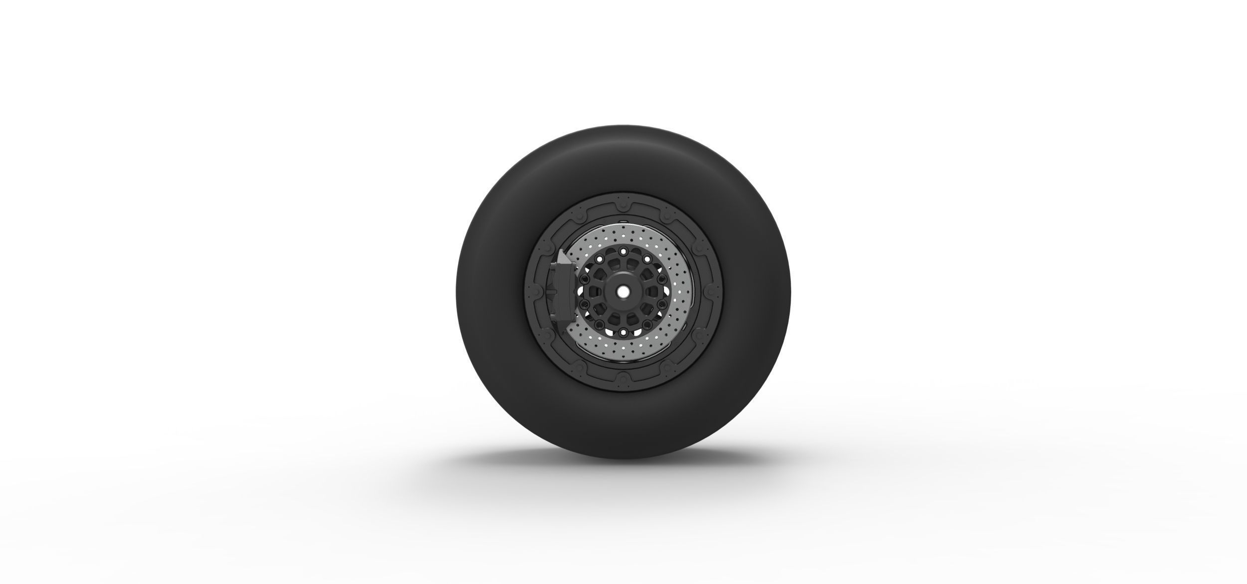 Rear wheel of Top fuel dragster motorcycle Scale 1 to 25 3D print model_9