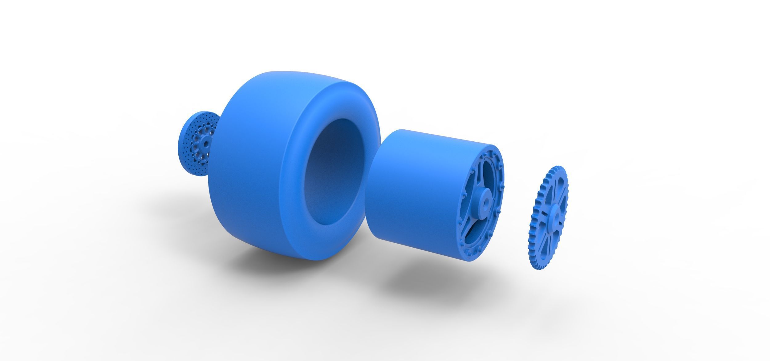 Rear wheel of Top fuel dragster motorcycle Scale 1 to 25 3D print model_12