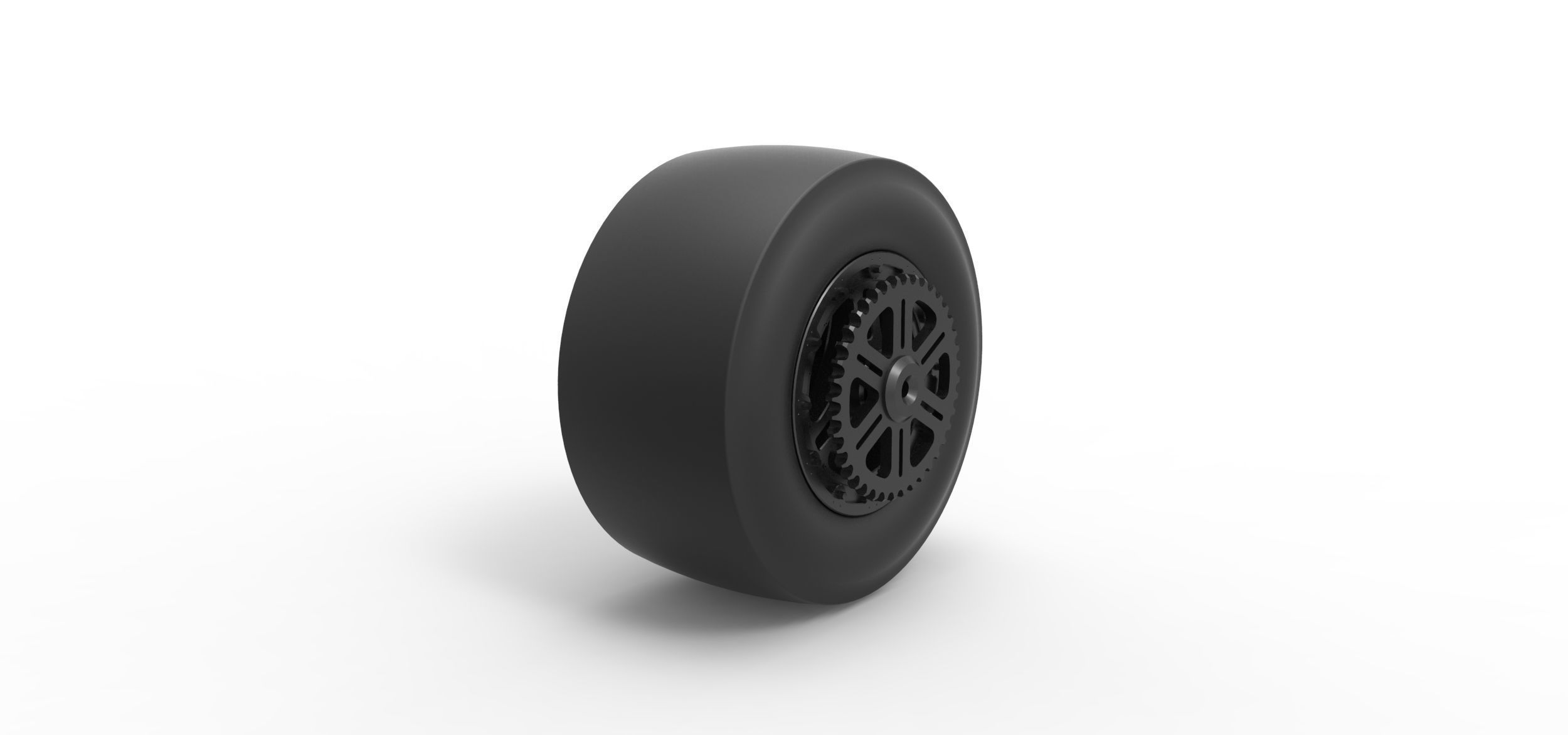 Rear wheel of Top fuel dragster motorcycle Scale 1 to 25 3D print model_1