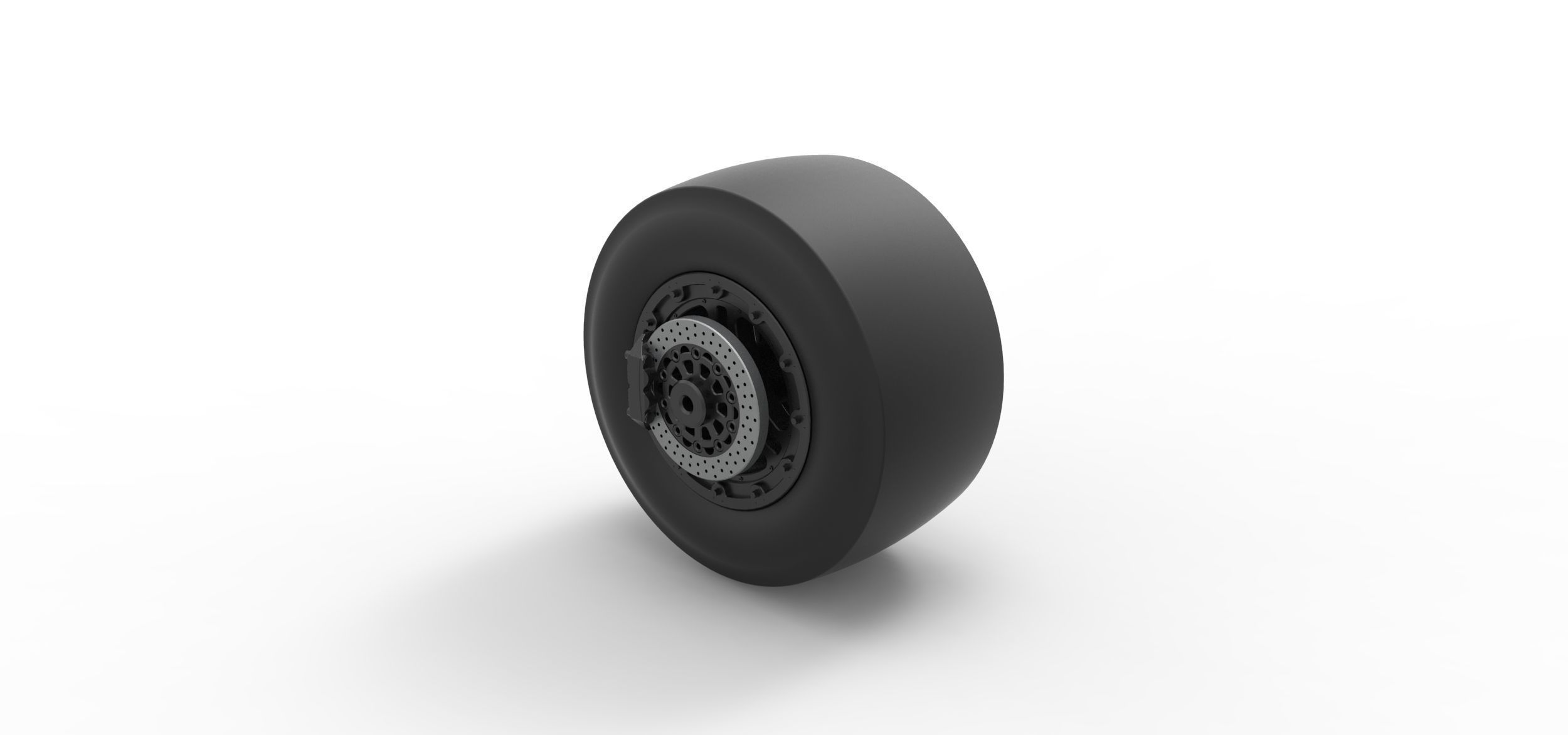 Rear wheel of Top fuel dragster motorcycle Scale 1 to 25 3D print model_11