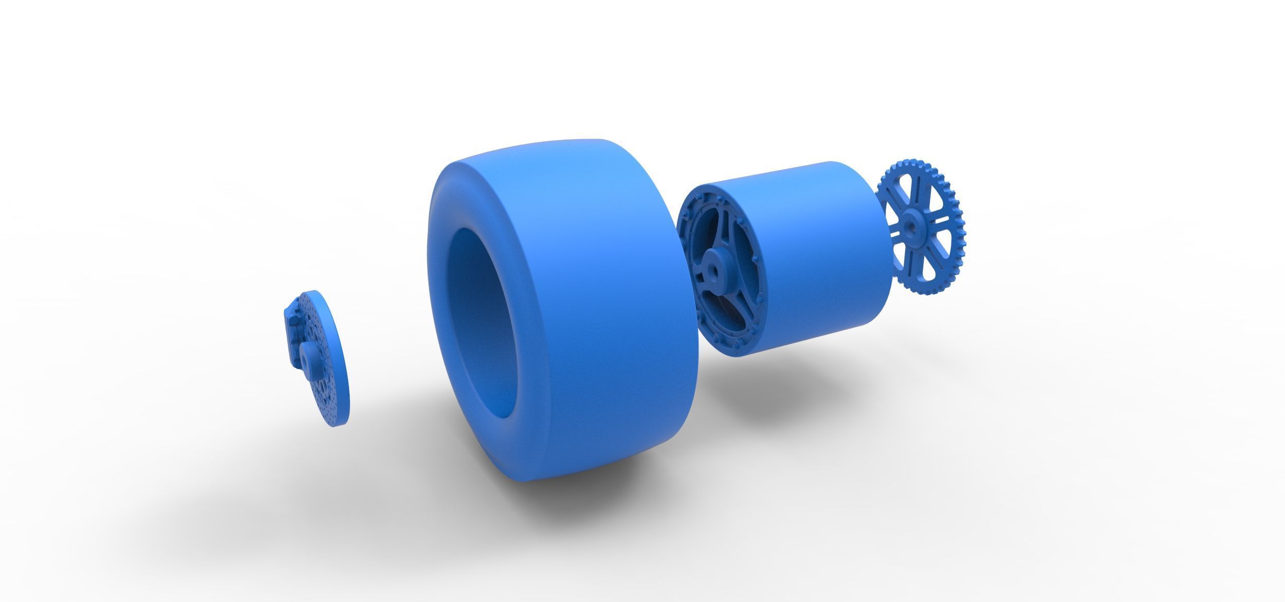 Rear wheel of Top fuel dragster motorcycle Scale 1 to 25 3D print model_14