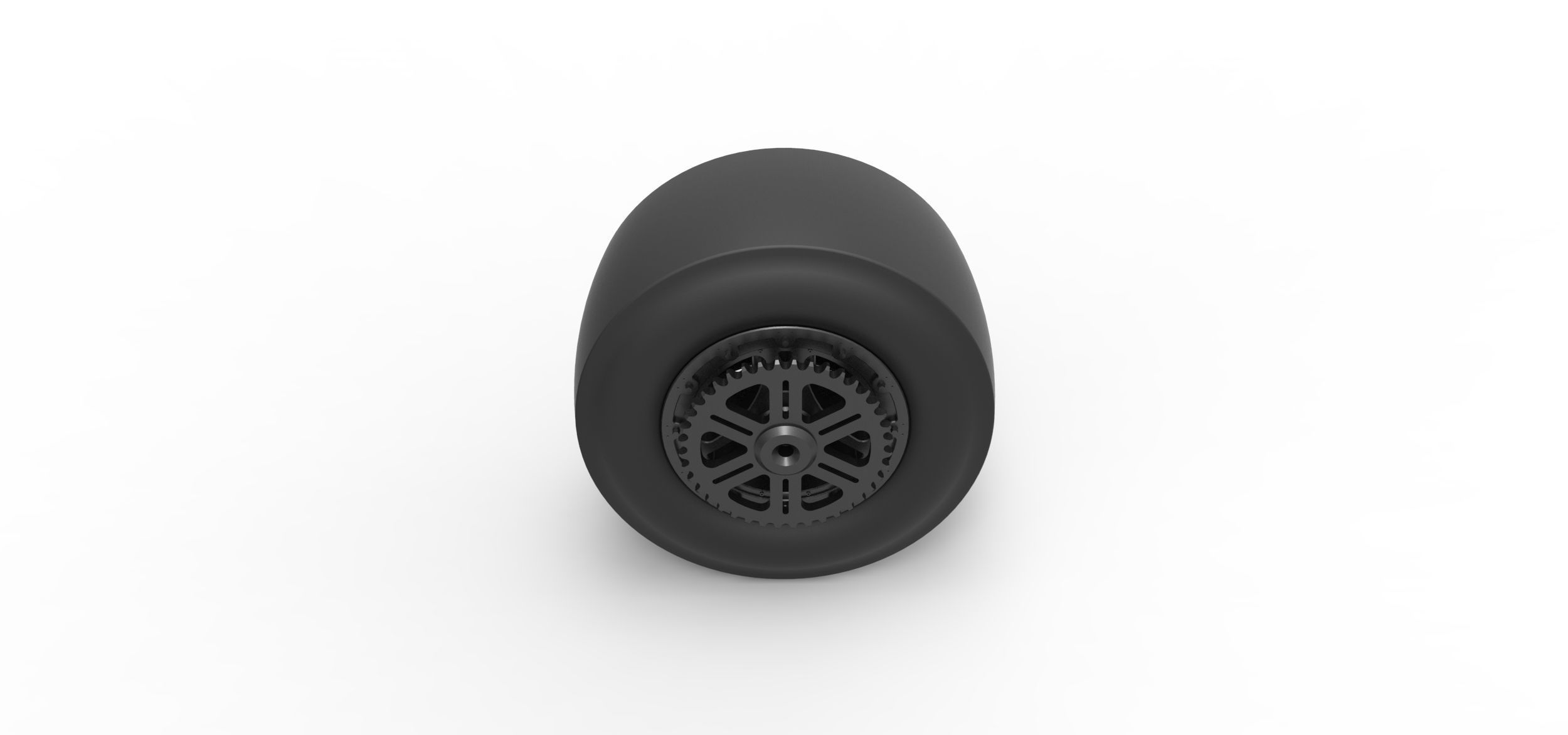 Rear wheel of Top fuel dragster motorcycle Scale 1 to 25 3D print model_5