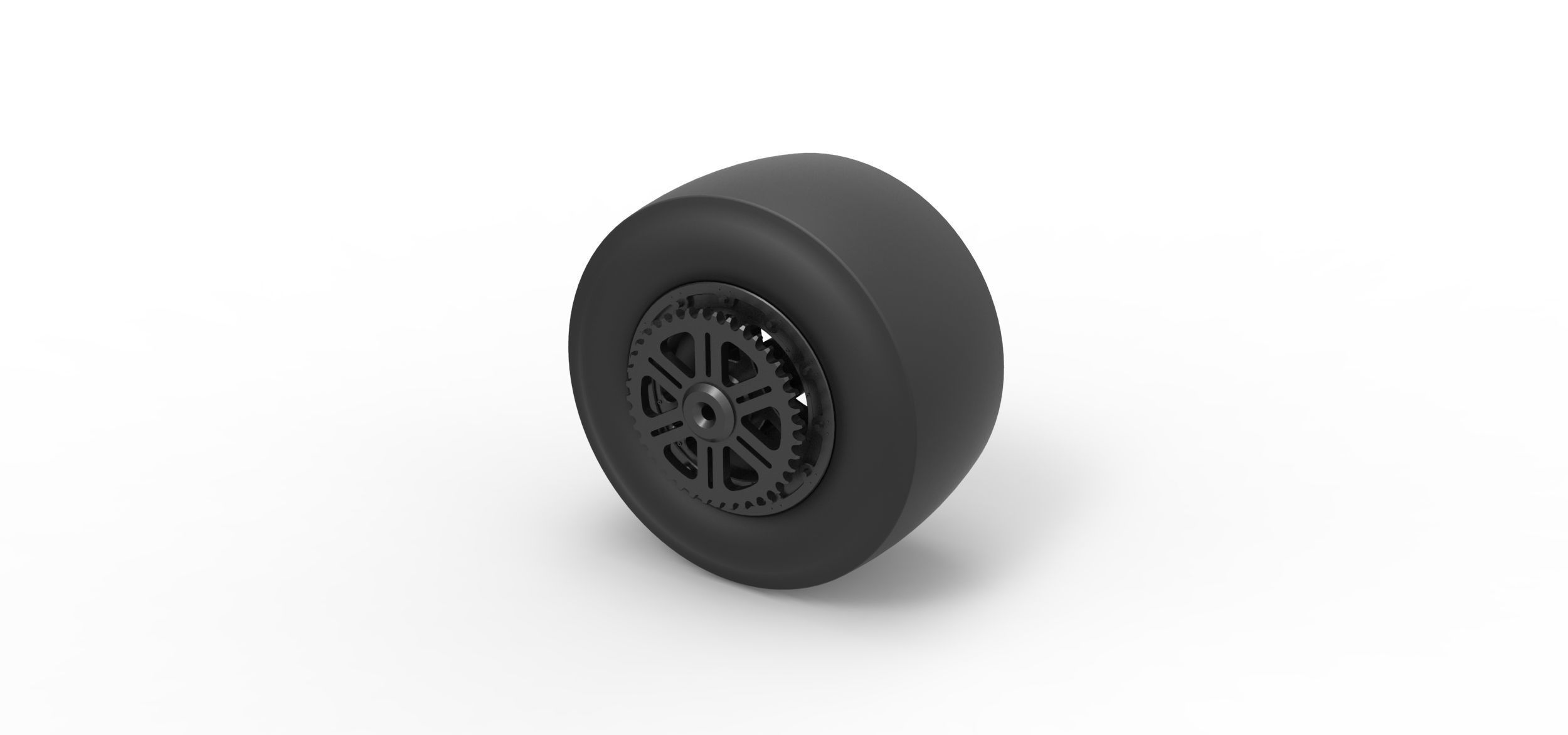 Rear wheel of Top fuel dragster motorcycle Scale 1 to 25 3D print model_6